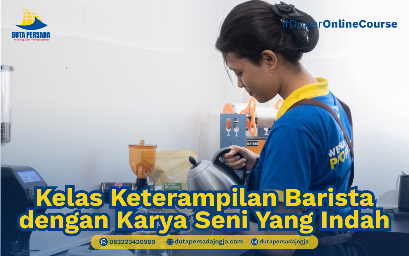 Kelas Keterampilan Barista dengan Karya Seni Yang Indah